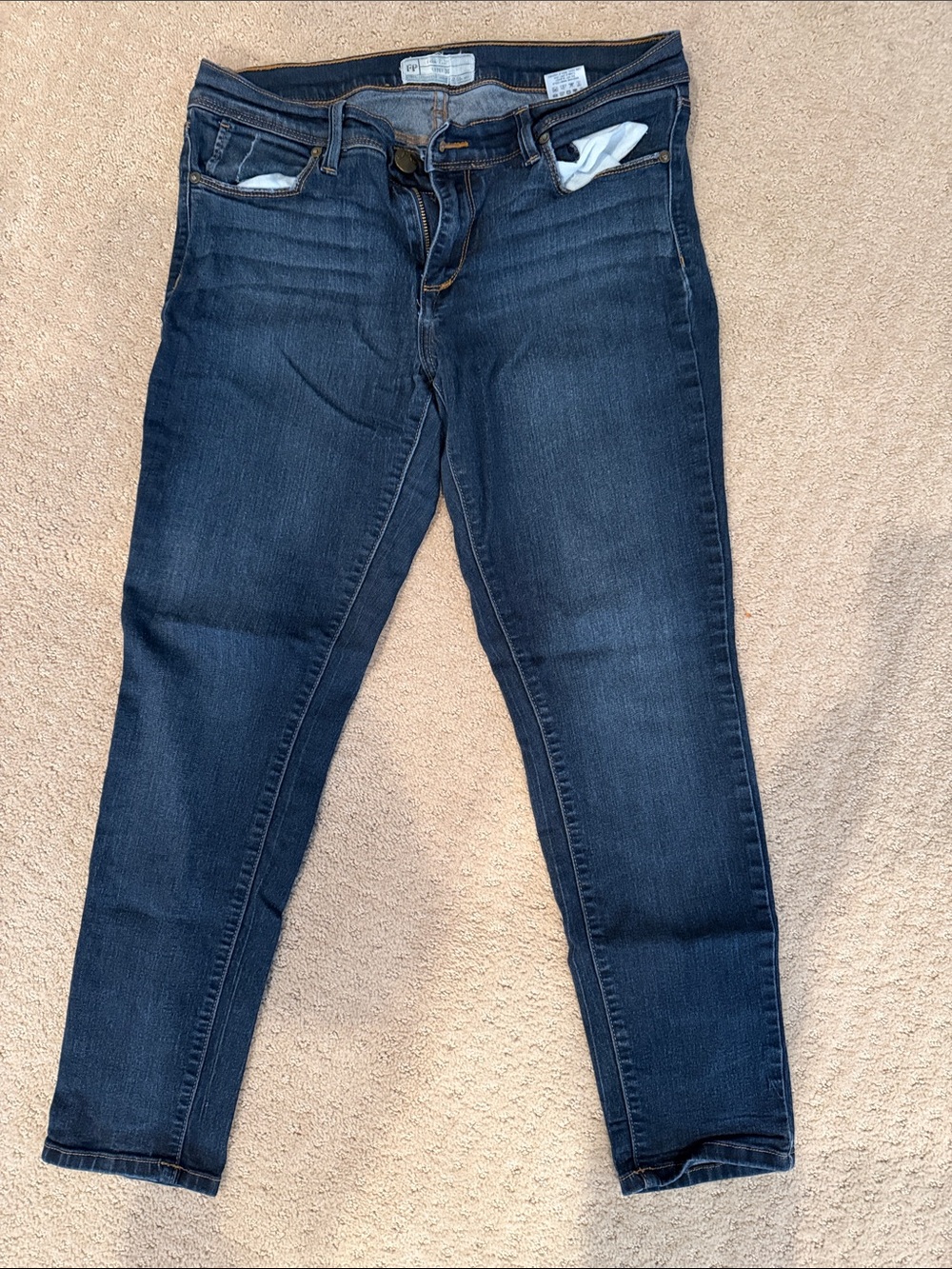 Free People Dark Indigo Skinny Jeans